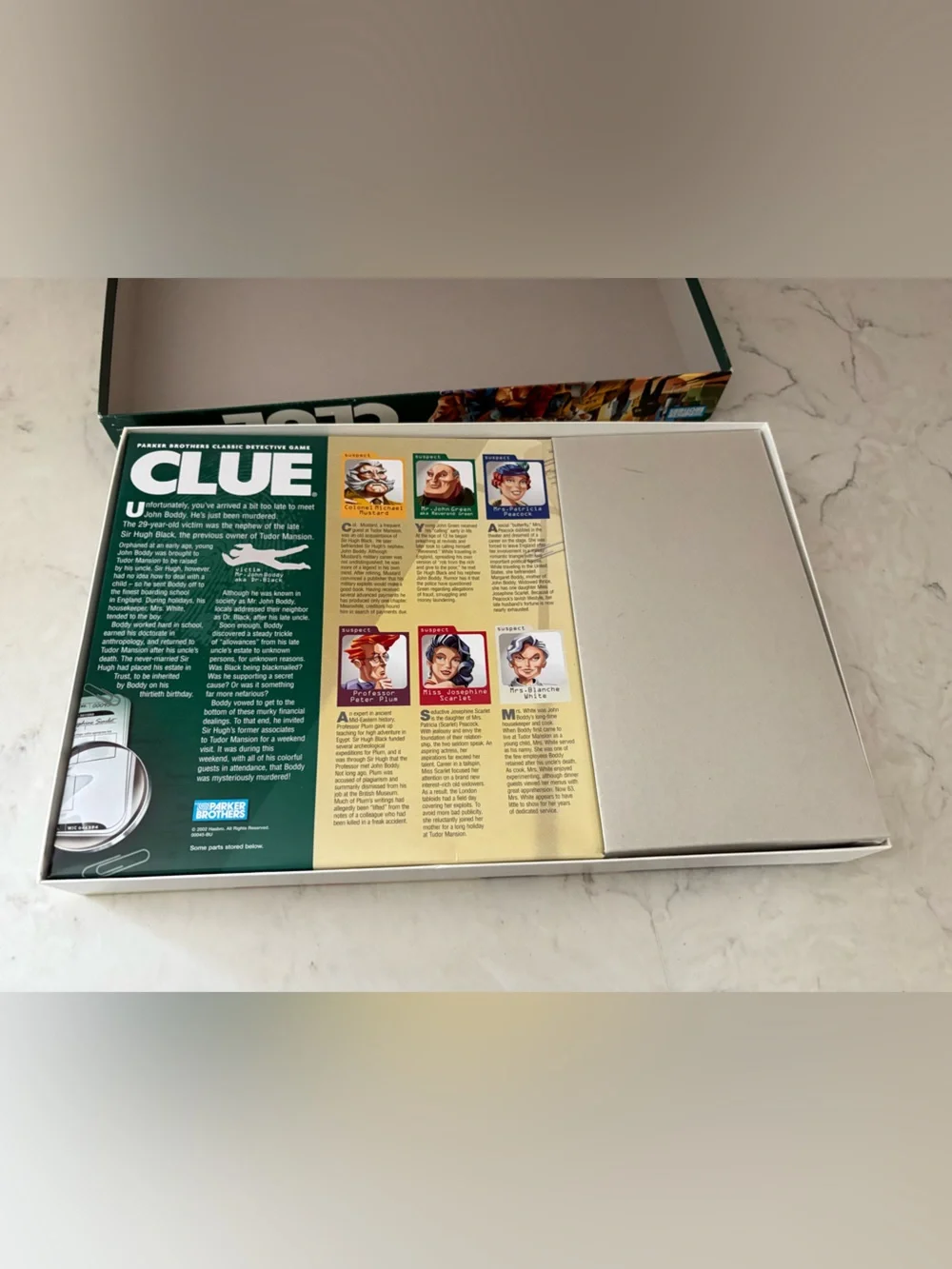 Clue Board Game Parker Brothers Family Mystery Detective Game 100% Complete